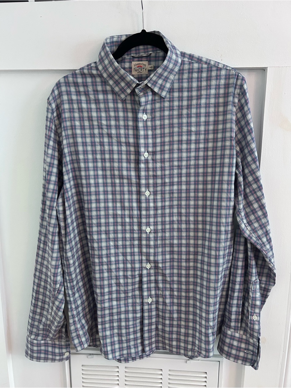 Faherty Movement Long-Sleeve Plaid Button-Down - Cotton nylon Medium